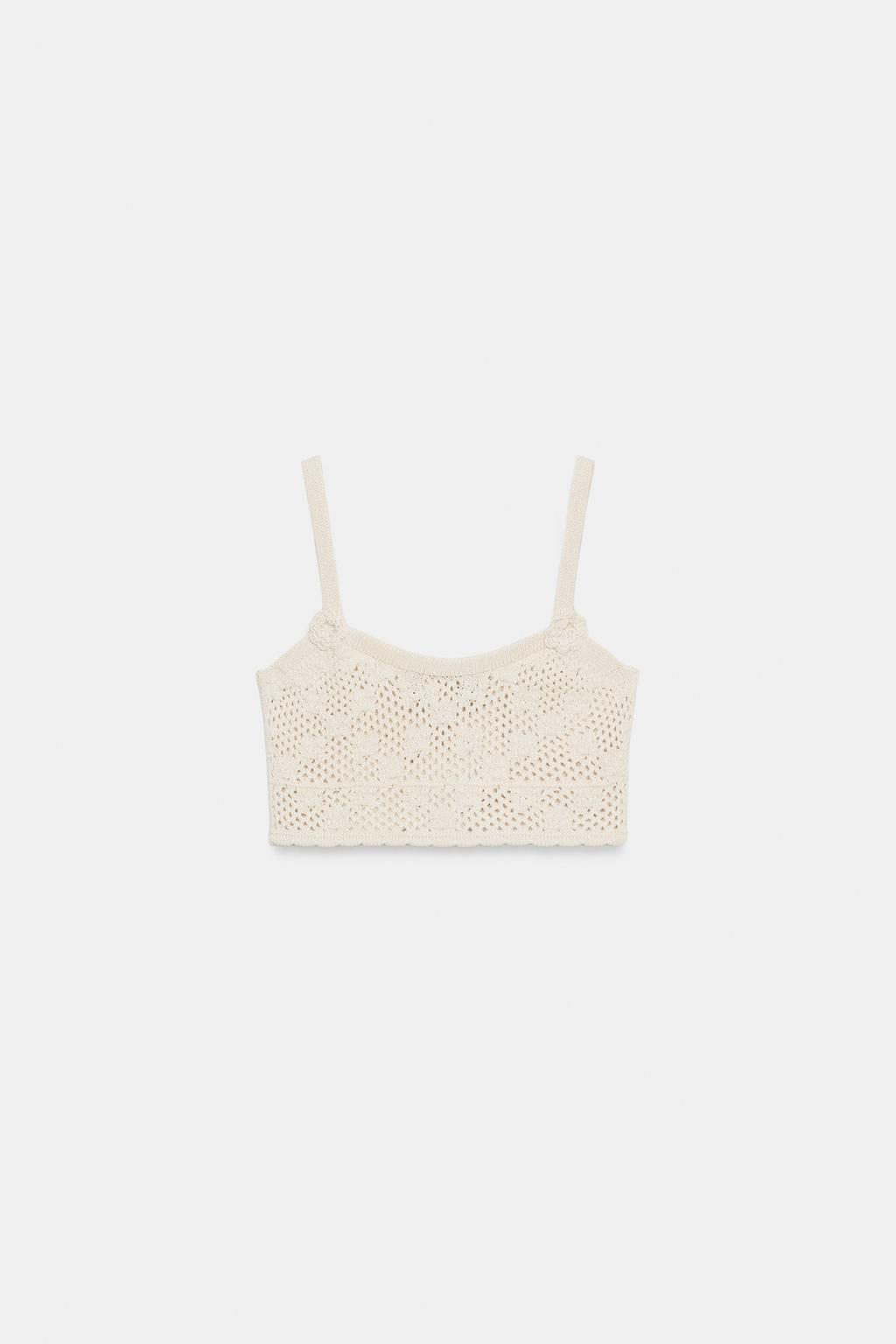 Top en Maille Pointelle à Fleurs (8)